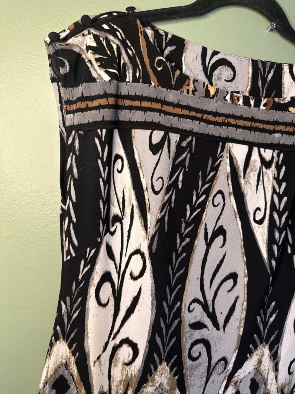 Carole Little Paisley Dress Size 6 Knee Length Academia Office Old Money classic - Picture 2 of 6